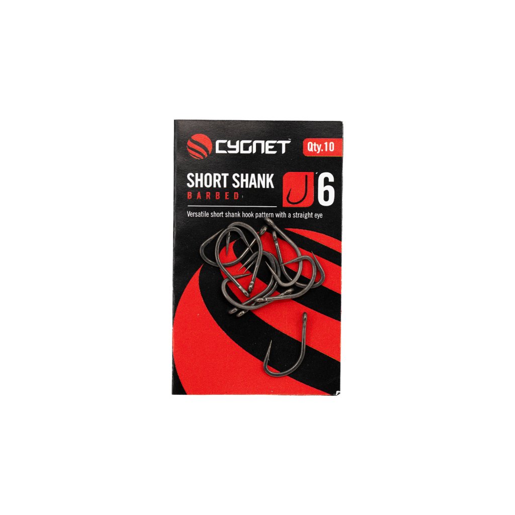 Cygnet Tackle Cygnet Háček - Short Shank Hooks Size 6 (Barbed)