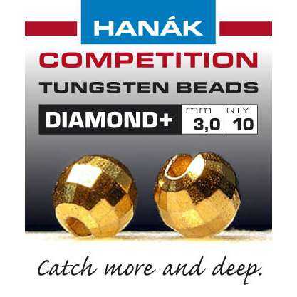 Hanák tungstenové hlavičky DIAMOND zlaté 20ks průměr: 4mm