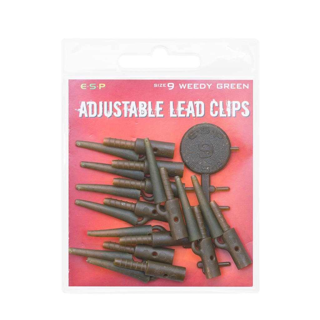 LK Baits závěsky ESP Adjustable Lead Clip Kits-Weedy Green