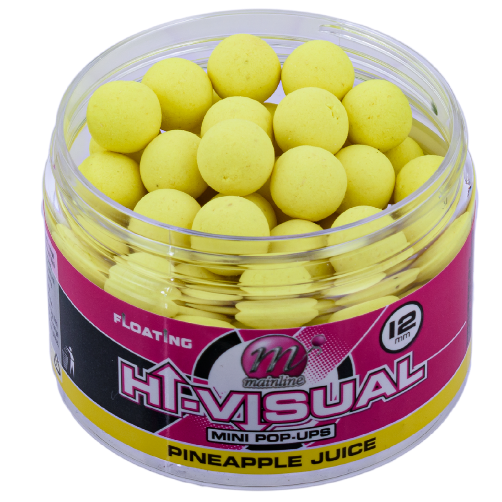 Mainline Boilies High Visual Mini Pop-ups 12 mm příchuť: Žlutý Pineapple Juice