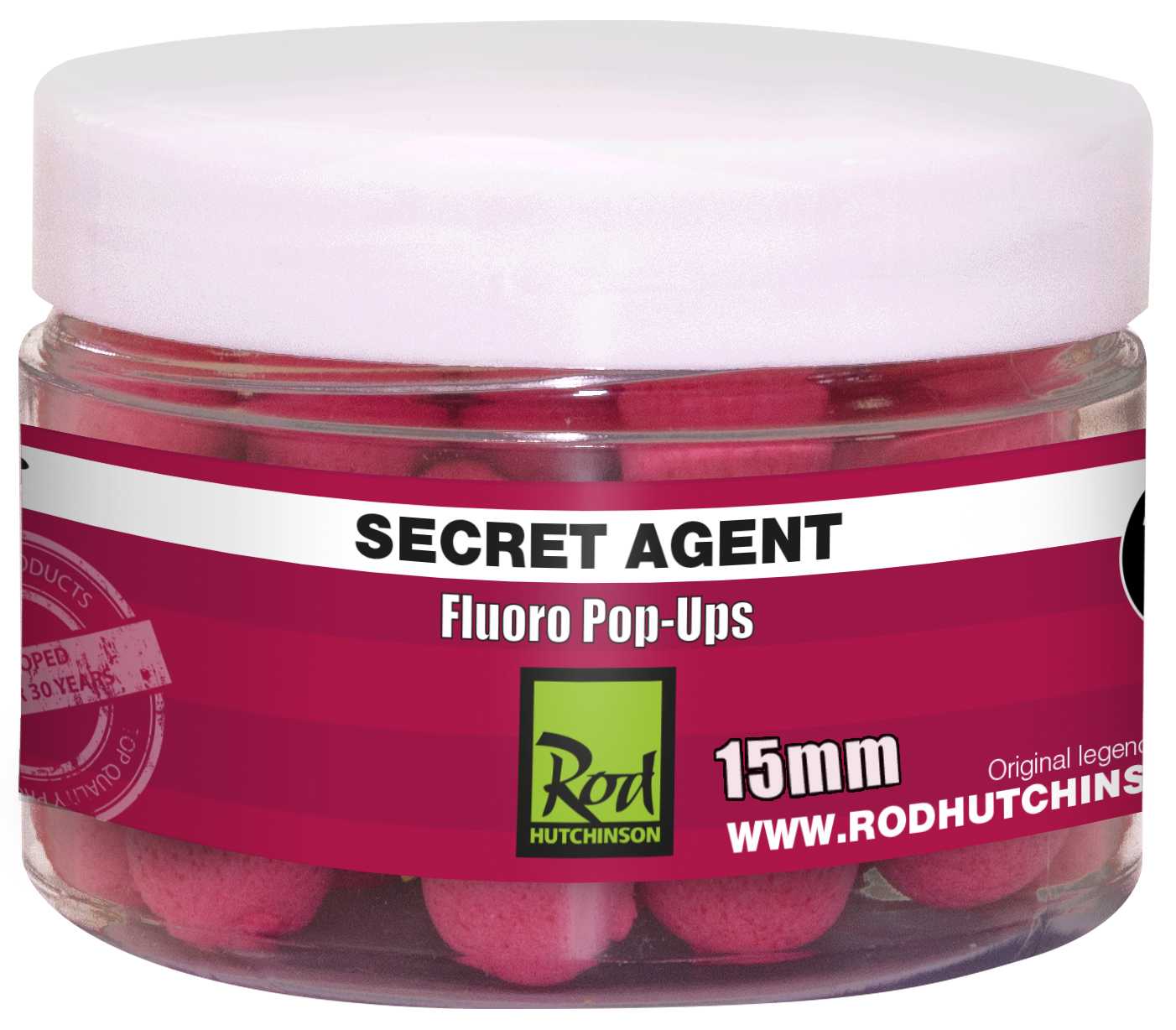Rod Hutchinson Fluoro Pop-up  15mm aroma: Secret Agent with Liver Liquid