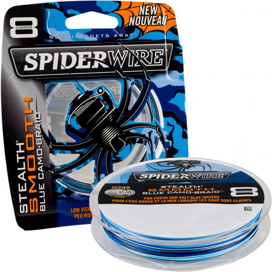 Spiderwire Šňůra Stealth Smooth 8 Blue Camo 150m 0.25mm