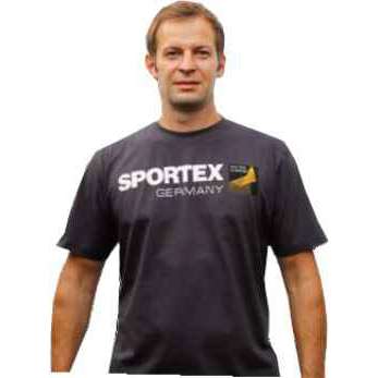 Sportex T-Shirt Tričko s velkým logem - tmavě šedé Velikost: XL